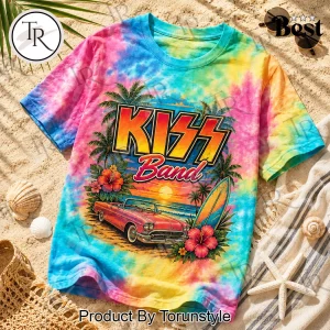 Kiss Band Good Days Summer Vibes Retro Colorful Graphic Tie Dye T-Shirt