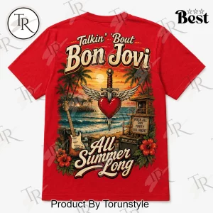 Bon Jovi Summer Vibes Retro Rock Band Vintage Graphic T-Shirt