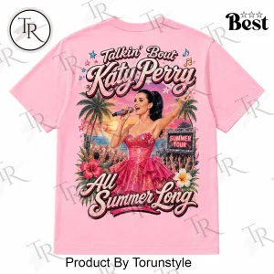 Katy Perry Summer Vibes Retro Pink Concert Graphic T-Shirt