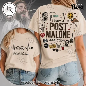 Post Malone Heartbeat Lover Music Fan Merch Graphic T-Shirt