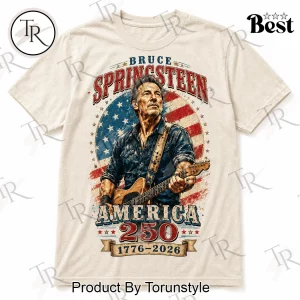 Bruce Springsteen America 250th Anniversary 1776-2026 Vintage Patriotic Graphic T-Shirt