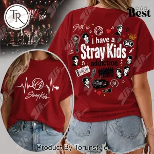 Stray Kids Heartbeat K-Pop Merch Double Sided Graphic T-Shirt