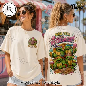 Retro TMNT Ice Cream Day Shell Yeah Vintage Cream Graphic T-Shirt