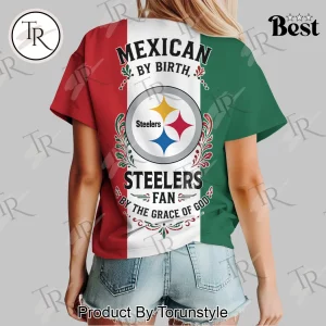 Pittsburgh Steelers Mexican Flag Heritage Pride Women's Graphic T-Shirt