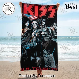 KISS U.S. Tour ’76 Classic Band Art Beach Towel