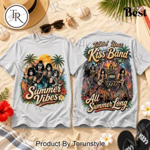 KISS Band Summer Vibes Concert Graphic T-Shirt