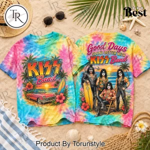 Kiss Band Good Days Summer Vibes Retro Colorful Graphic Tie Dye T-Shirt Kiss Band Good Days Summer Vibes Retro Colorful Graphic Tie Dye T-Shirt