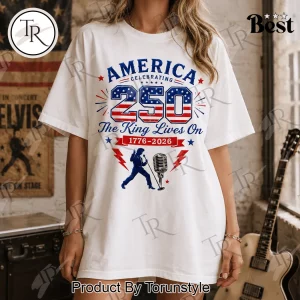 Elvis Presley America 250th Anniversary Patriotic King of Rock Vintage Graphic T-Shirt