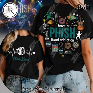 Phish Band Heartbeat Music Lover Graphic Concert T-Shirt