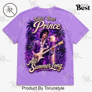 Prince Purple Rain Retro Tribute Summer Vibes Graphic T-Shirt