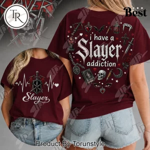 Gothic Vampire Slayer Addiction Heartbeat Graphic White T-Shirt