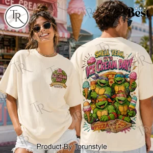 Retro TMNT Ice Cream Day Shell Yeah Vintage Cream Graphic T-Shirt