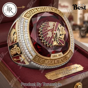 Indian Motorcycles Heritage Edition Commemorative Luxury Biker Statement Ring