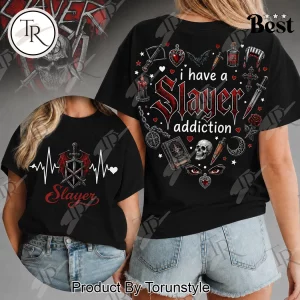 Gothic Vampire Slayer Addiction Heartbeat Graphic White T-Shirt