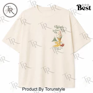 Retro The Wizard of Oz Ice Cream Day Graphic Oversized T-Shirt