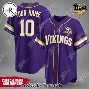 Minnesota Vikings Custom Name Number Personalized Baseball Jersey