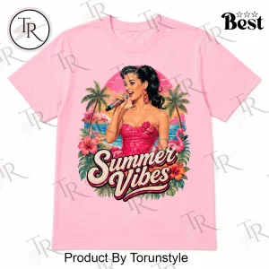 Katy Perry Summer Vibes Retro Pink Concert Graphic T-Shirt