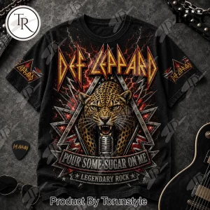Def Leppard Pour Some Sugar On Me Classic Rock Graphic T-Shirt