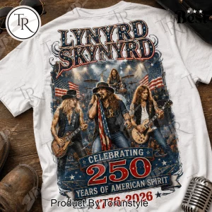 Lynyrd Skynyrd America 250 Celebrating American Spirit 1776-2026 Vintage Patriotic T-Shirt