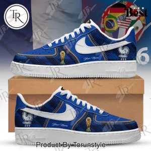 France World Cup 2026 FFF Soccer Personalized Custom Air Force 1 Sneakers