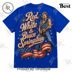 Bruce Springsteen Red White and Bruce Patriotic Vintage Rock T-Shirt