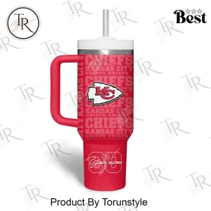 Kansas City Chiefs Team Spirit Custom Name and Number 40oz Tumbler