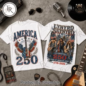 Lynyrd Skynyrd America 250 Celebrating American Spirit 1776-2026 Vintage Patriotic T-Shirt