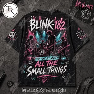 Blink-182 All The Small Things Pop Punk Retro Smiley Face Graphic T-Shirt