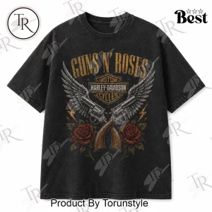 Guns N’ Roses Vintage Washed Biker Graphic T-Shirt