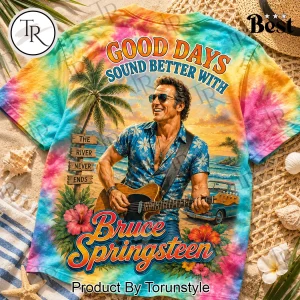 Bruce Springsteen Retro Tie Dye Summer Vibes Graphic T-Shirt