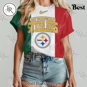 Pittsburgh Steelers Mexican Flag Heritage Pride Women’s Graphic T-Shirt