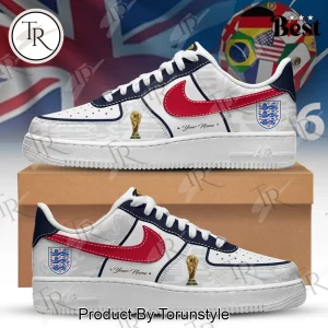 England World Cup 2026 Personalized Limited Edition Commemorative Air Force 1 Sneakers
