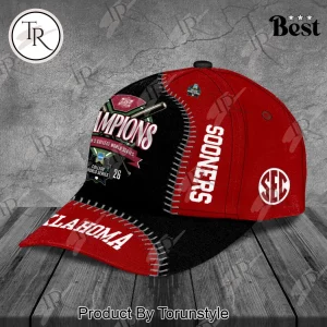 Oklahoma Sooners 2026 College World Series Champions Red & Black Baseball Stitching Cap