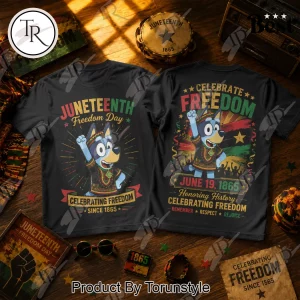 Bluey Juneteenth Freedom Day Commemorative T-Shirt