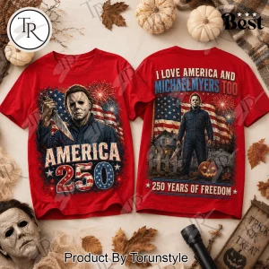 America 250 Michael Myers Anniversary Graphic T-Shirt America 250 Michael Myers Anniversary Graphic T-Shirt