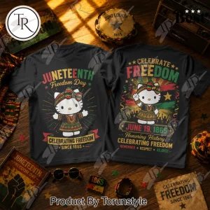 Juneteenth Hello Kitty Freedom Day Celebration T-Shirt