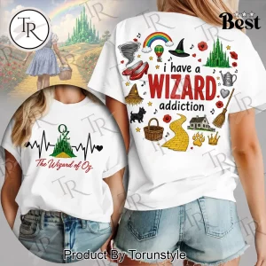 Wizard Of Oz Heartbeat Emerald City Wizard Addiction Graphic T-Shirt Wizard Of Oz Heartbeat Emerald City Wizard Addiction Graphic T-Shirt