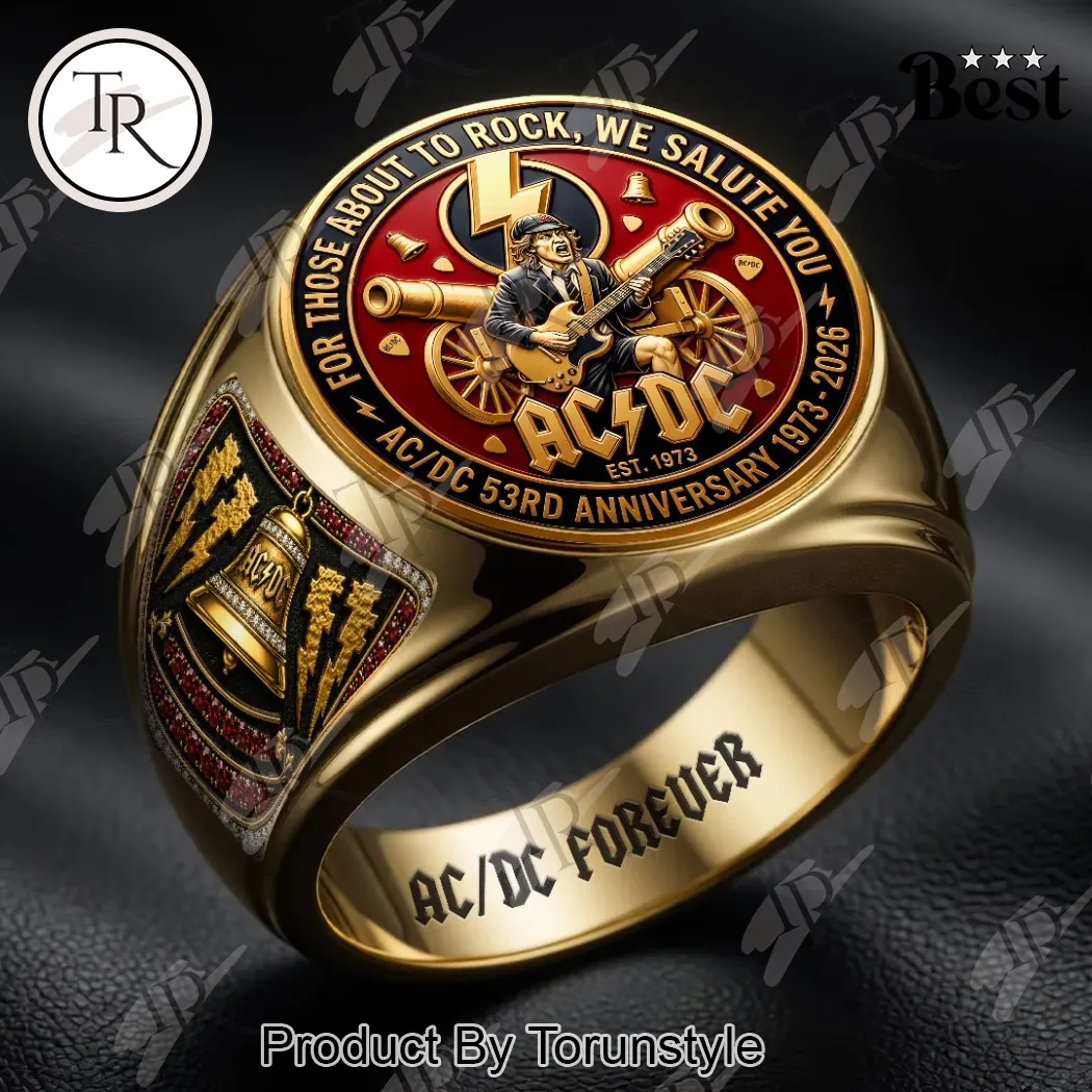 AC/DC Band 53rd Anniversary 1973-2026 Commemorative Ring AC/DC Band 53rd Anniversary 1973-2026 Commemorative Ring