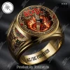 AC/DC Back in Black Commemorative Gold Plated Rock Legend Ring AC/DC Back in Black Commemorative Gold Plated Rock Legend Ring