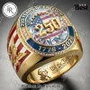 Bon Jovi Livin’ On A Prayer Gold 3D Engraved Red Stone Ring Bon Jovi Livin’ On A Prayer Gold 3D Engraved Red Stone Ring