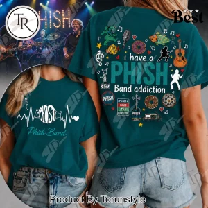 Phish Band Heartbeat Music Lover Graphic Concert T-Shirt
