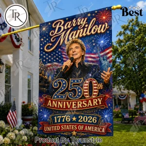Patriotic USA 250th Anniversary 1776-2026 Barry Manilow Garden Flag