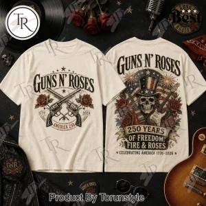Guns N Roses America 250 Commemorative 1776-2026 Vintage Graphic T-Shirt