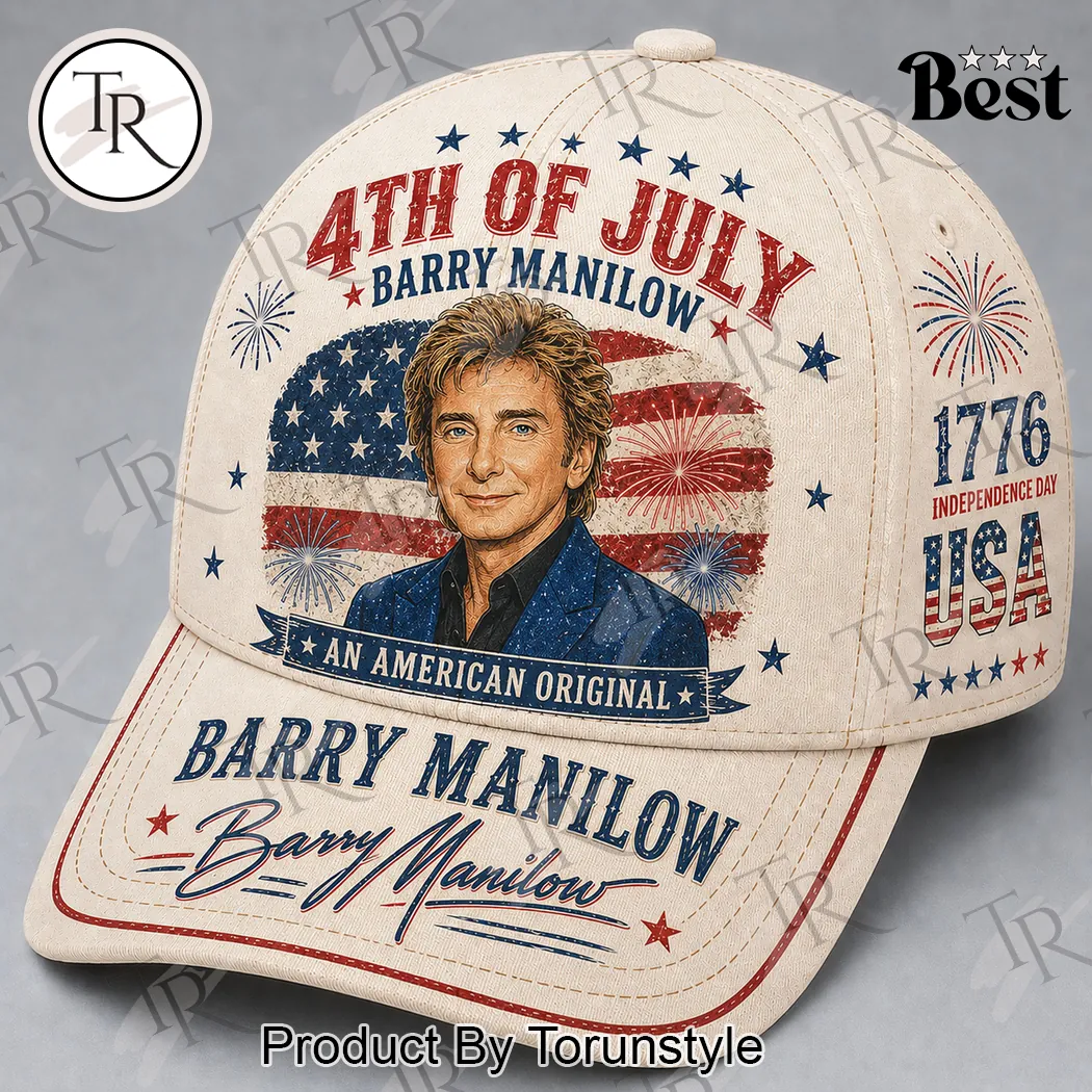 Barry Manilow American Legend Patriotic 4th of July Vintage Baseball Cap Barry Manilow American Legend Patriotic 4th of July Vintage Baseball Cap