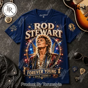 Rod Stewart Rock Legend Forever Young Graphic T-Shirt