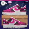 New York Liberty WNBA Breast Cancer Awareness Custom Nike Air Force 1 Sneakers New York Liberty WNBA Breast Cancer Awareness Custom Nike Air Force 1 Sneakers