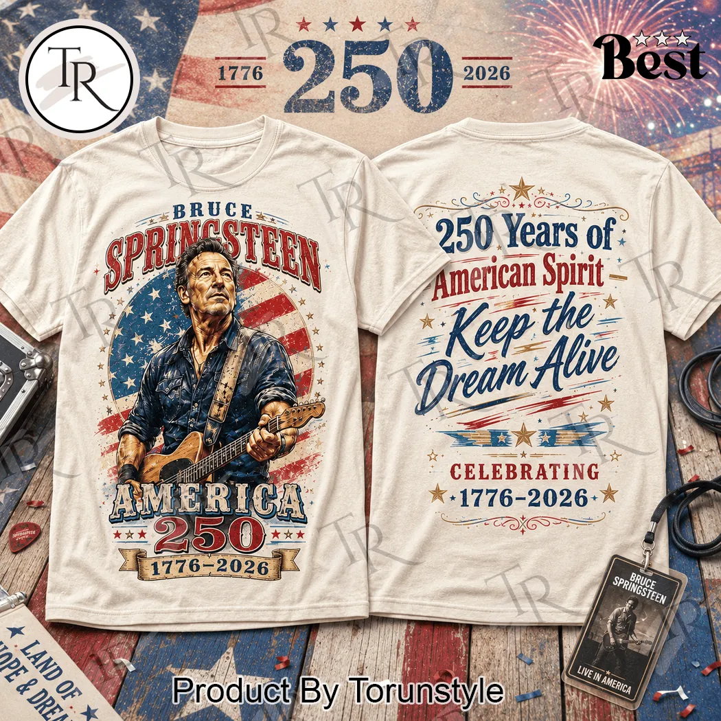 Bruce Springsteen America 250th Anniversary 1776-2026 Vintage Patriotic Graphic T-Shirt Bruce Springsteen America 250th Anniversary 1776-2026 Vintage Patriotic Graphic T-Shirt