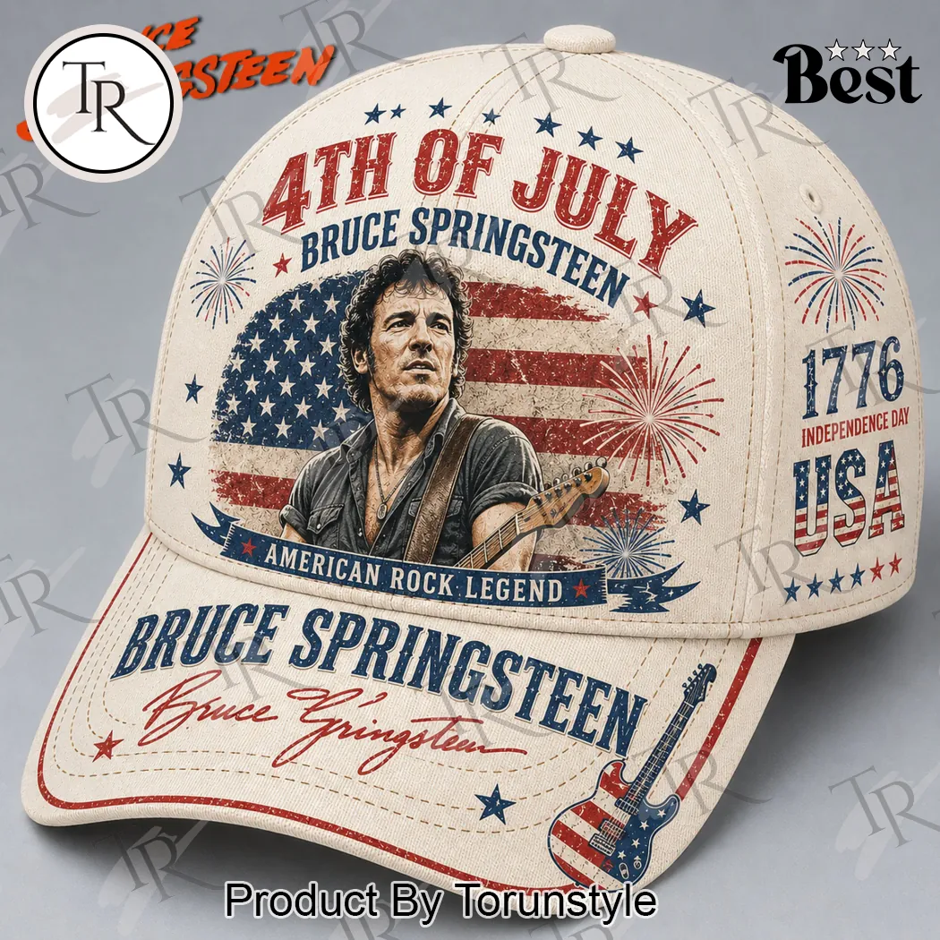 Bruce Springsteen American Rock Legend Patriotic 4th of July Vintage Baseball Cap Bruce Springsteen American Rock Legend Patriotic 4th of July Vintage Baseball Cap