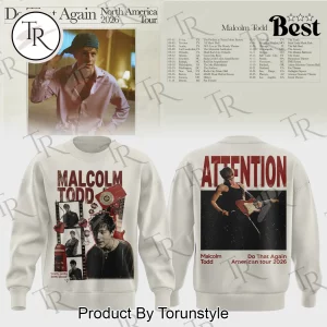 Malcolm Todd Do That Again Tour 2026 Vintage Graphic Concert Hoodie
