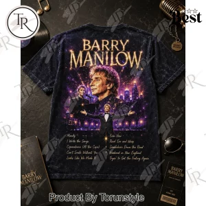 Barry Manilow Even Now The Music Lives On Vintage Graphic Tribute T-Shirt